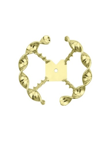 Half Flat Twisted Straight Steering Wheel Gold.